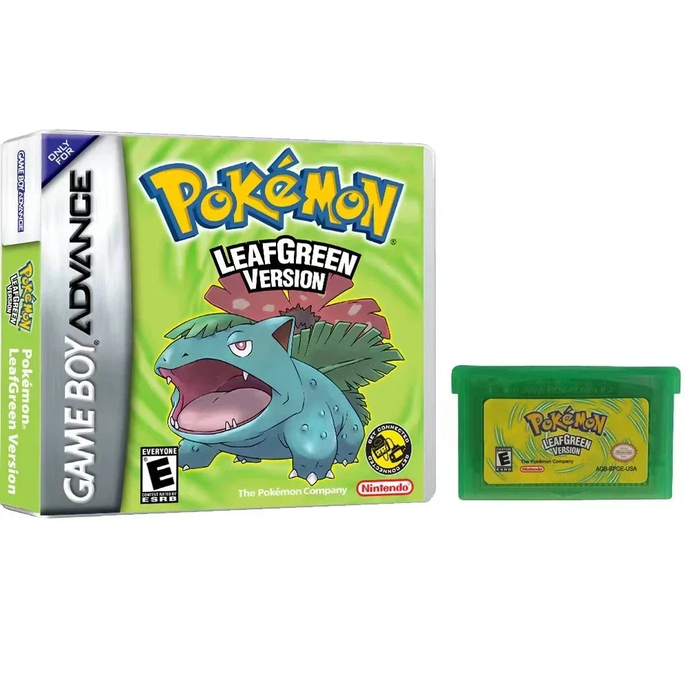 2024 Pokemon Series Emerald FireRed Leafgreen Ruby Sapphire 5 Versions GBA Game in Box for 32 Bit Video Game Cartridge No Manual ROM