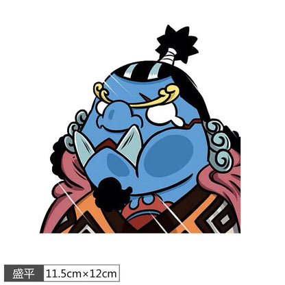 1pcs One Piece Luffy Sticke Game Funny Anime Peeking Glass Vinyl Decal Sticker For Car Window Laptop Hydroflask Waterbottle PVC