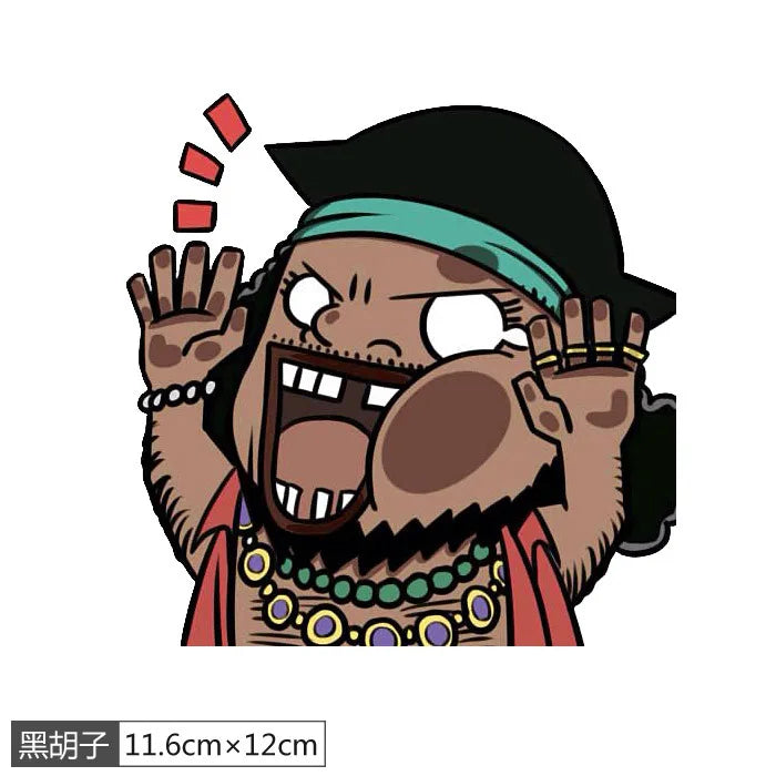 1pcs One Piece Luffy Sticke Game Funny Anime Peeking Glass Vinyl Decal Sticker For Car Window Laptop Hydroflask Waterbottle PVC