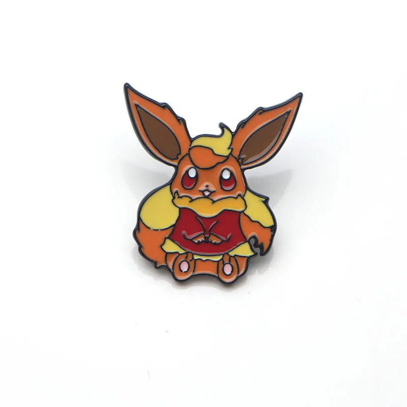 Cartoon Pins Eevee Enamel Pin Monster Badges Cute Brooches Bags Shirts Lapel Pin For Women Men Kids Anime Accessories Gift