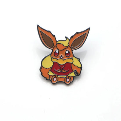 Cartoon Pins Eevee Enamel Pin Monster Badges Cute Brooches Bags Shirts Lapel Pin For Women Men Kids Anime Accessories Gift