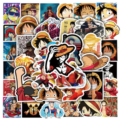 50/100pcs Anime ONE PIECE Stickers Decals Graffiti Skateboard Laptop Phone Car Luffy Chopper Cool Cartoon Sticker for Kids