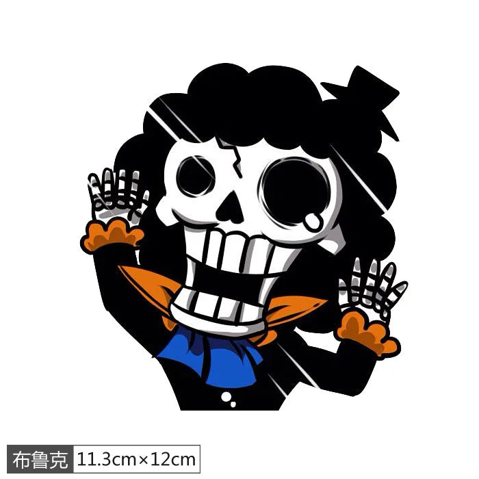 1pcs One Piece Luffy Sticke Game Funny Anime Peeking Glass Vinyl Decal Sticker For Car Window Laptop Hydroflask Waterbottle PVC