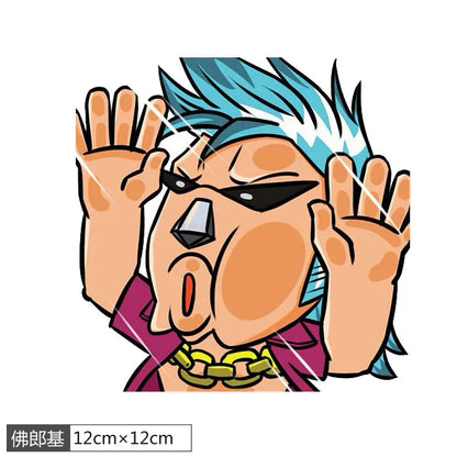 1pcs One Piece Luffy Sticke Game Funny Anime Peeking Glass Vinyl Decal Sticker For Car Window Laptop Hydroflask Waterbottle PVC