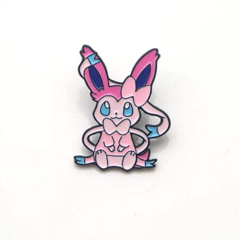 Cartoon Pins Eevee Enamel Pin Monster Badges Cute Brooches Bags Shirts Lapel Pin For Women Men Kids Anime Accessories Gift
