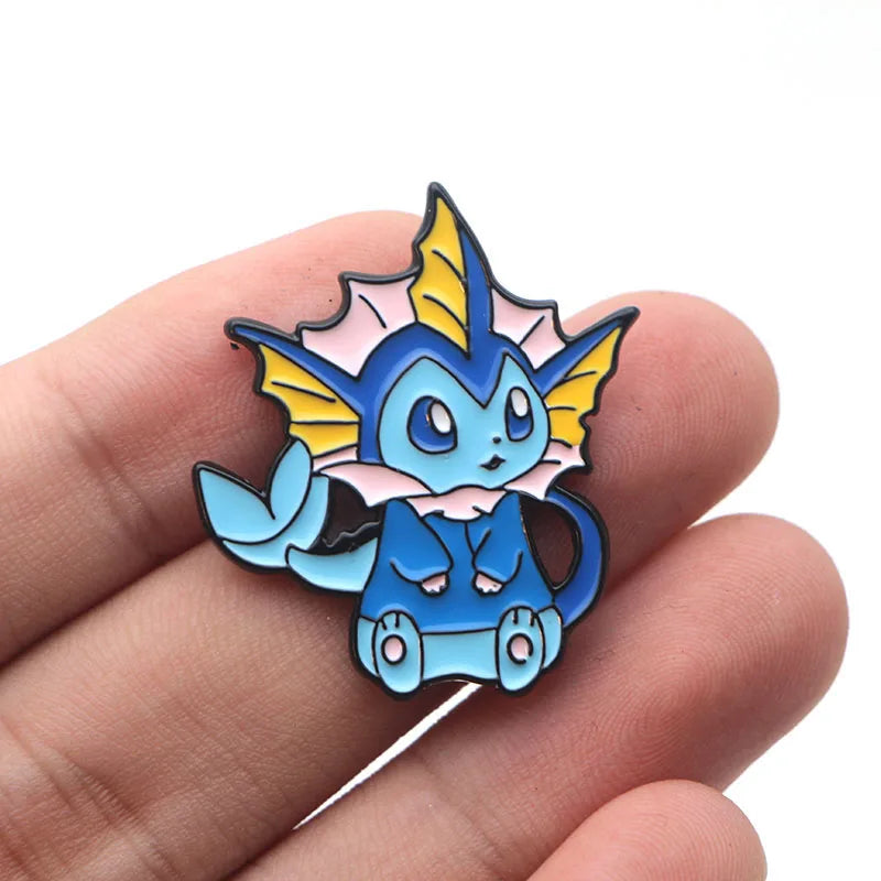 Cartoon Pins Eevee Enamel Pin Monster Badges Cute Brooches Bags Shirts Lapel Pin For Women Men Kids Anime Accessories Gift
