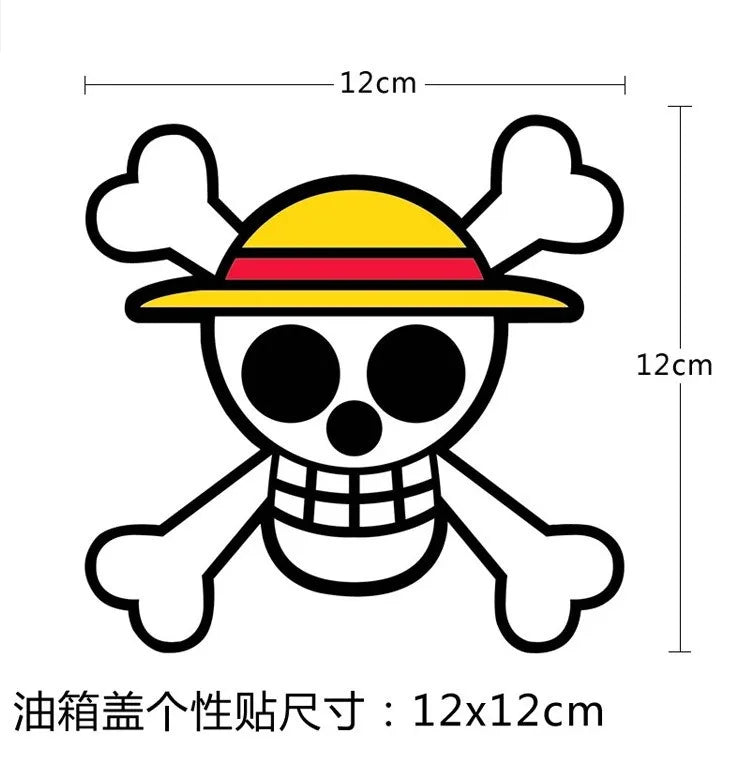 1pcs One Piece Luffy Sticke Game Funny Anime Peeking Glass Vinyl Decal Sticker For Car Window Laptop Hydroflask Waterbottle PVC