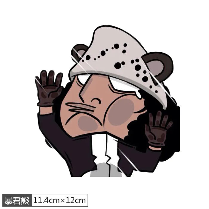 1pcs One Piece Luffy Sticke Game Funny Anime Peeking Glass Vinyl Decal Sticker For Car Window Laptop Hydroflask Waterbottle PVC